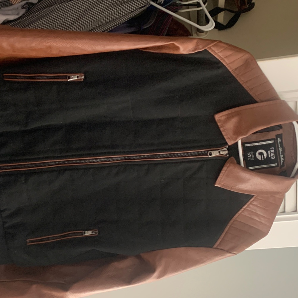 Fried NYC Black and Brown Bomber Jacket